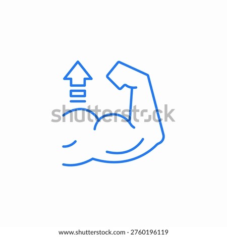 muscle gain icon sign vector