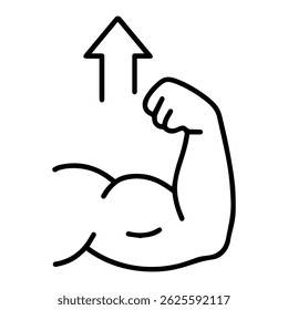 muscle growth icon on white background vector
Vector icon sport and health
