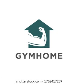 patrón de logotipo de hogar muscular logotipo de vectores diseño gráfico
