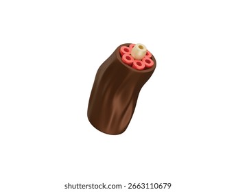 muskelsymbol 3D-Illustration rendern