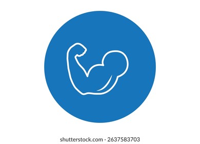 Muscle icon. Biceps Icon. Strong icon. Vector concept illustration for design.