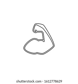 Muscle icon. Body building symbol. Logo design element