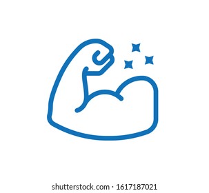 muscle icon, bodybuilding icon vector