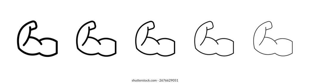 Icono de músculo lleno de concepto de signo plano para el Diseño web.