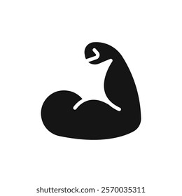 Muscle icon Flat simple outline set