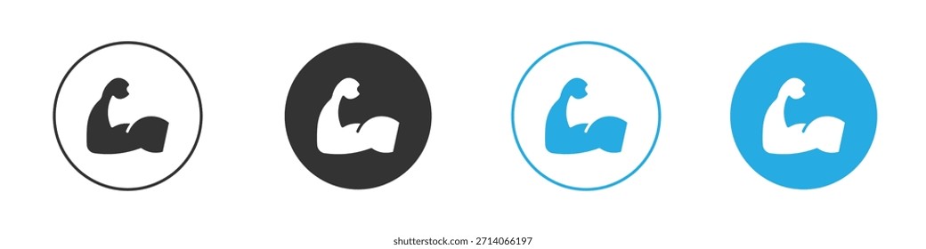 Muscle icon. Graphic icon design template