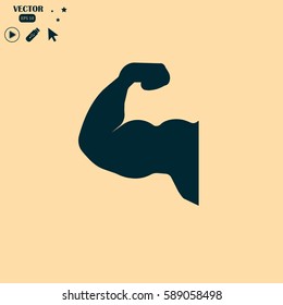 Muscle icon. Gym icon