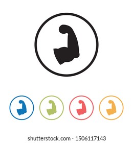 Muscle icon illustration isolated vector sign symbol