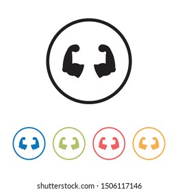 Muscle icon illustration isolated vector sign symbol