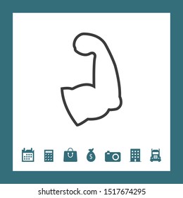 Muscle icon illustration isolated vector sign symbol