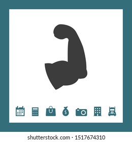 Muscle icon illustration isolated vector sign symbol
