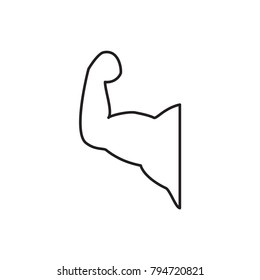 muscle icon illustration isolated vector sign symbol