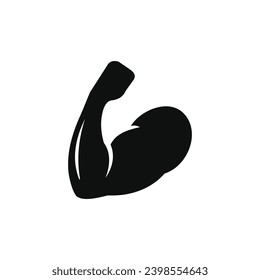 Icono muscular aislado en fondo blanco