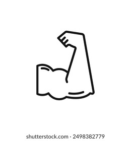 Muscle icon isolated on white background