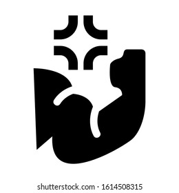 muscle icon isolated sign symbol vector illustration - high quality black style vector icons
