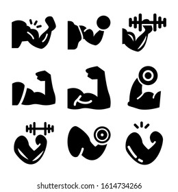 muscle icon isolated sign symbol vector illustration - Collection of high quality black style vector icons
