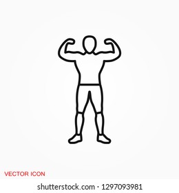 Muscle icon logo, illustration, vector sign symbol for design