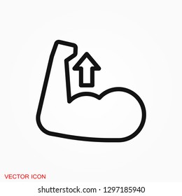 Muscle icon logo, illustration, vector sign symbol for design