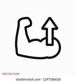 Muscle icon logo, illustration, vector sign symbol for design