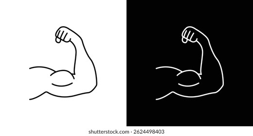 Muscle icon. Logotype vector set