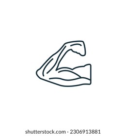 Muscle icon. Monochrome simple sign from anatomy collection. Muscle icon for logo, templates, web design and infographics.