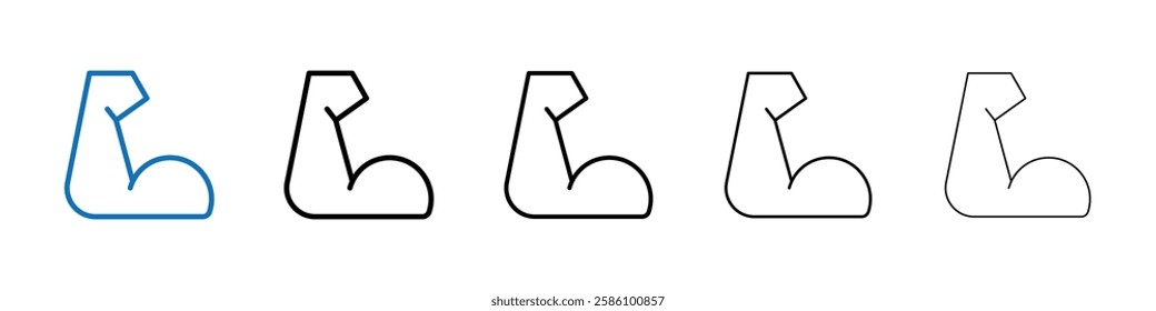 Muscle icon Outline vector logo for web ui