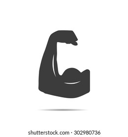 Muscle icon with shadow