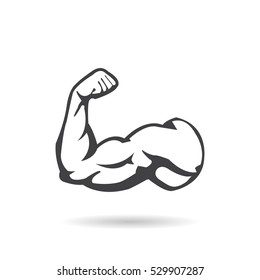 Muscle icon with shadow
