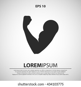 muscle icon. muscle sign