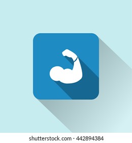 muscle icon, muscle sign