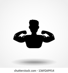 muscle icon. sign design