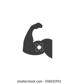 muscle icon. sign design