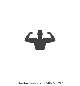 muscle icon. sign design
