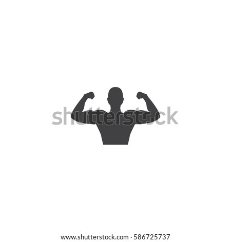 muscle icon. sign design