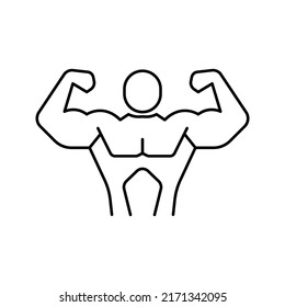 muscle icon. sign design on a white background