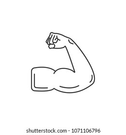 Muscle icon. Simple element illustration. Muscle symbol design template. Can be used for web and mobile on white background