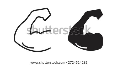 Muscle icon in simple flat trend modern graphic design abstract logotype element