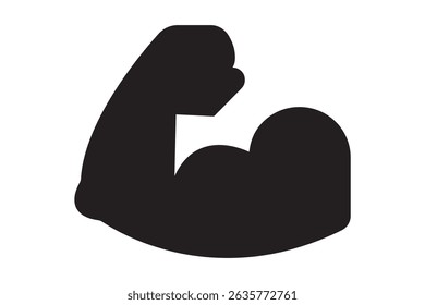 Muscle icon, Strong hand line icon, muscle arm strength Simple outline style. Muscle, arm, bicep, power, protein, man, strength, flex, human body concept. eps 10 