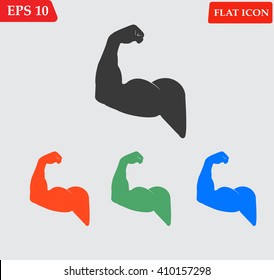 Muscle icon vector