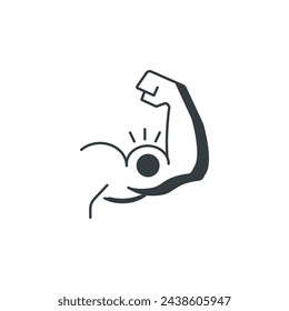 Icono del músculo, ilustración del vector del músculo