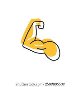 muscle icon vector illustration. muscle symbol isolated on white background