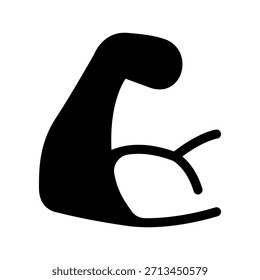 Ilustración de diseño de símbolo de Vector de icono de músculo