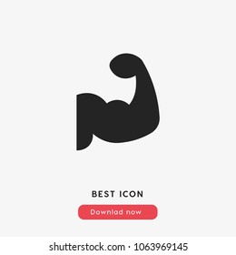 Muscle icon vector. Muscle symbol. Linear style sign for mobile concept and web design. Muscle symbol illustration. Pixel vector graphics - Vector.