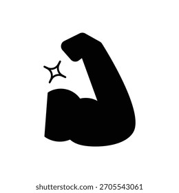 ícone de músculo com fundo branco vetor ilustração stock