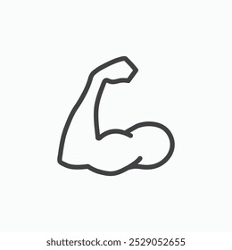 Muscle icons set. filled and line illustration