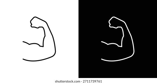 Símbolo de Vector de iconos musculares con líneas de trazo editables para Diseños web