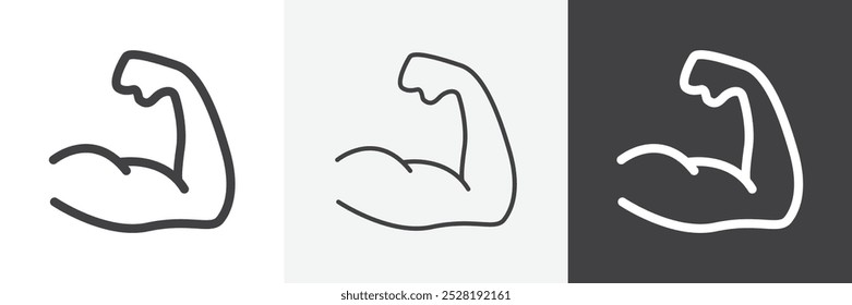 Muscle icon.Trendy modern flat linear vector illustration on white background.