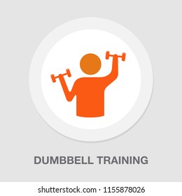 muscle lifting icon, fitness barbell, gym icon, exercise dumbbells isolated, vector weight lifting symbol