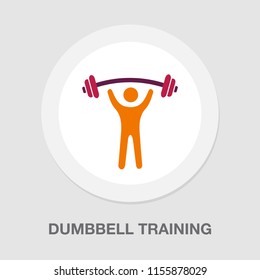 muscle lifting icon, fitness barbell, gym icon, exercise dumbbells isolated, vector weight lifting symbol