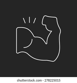 Muscle Line Icon Stock Vector (Royalty Free) 278225015 | Shutterstock